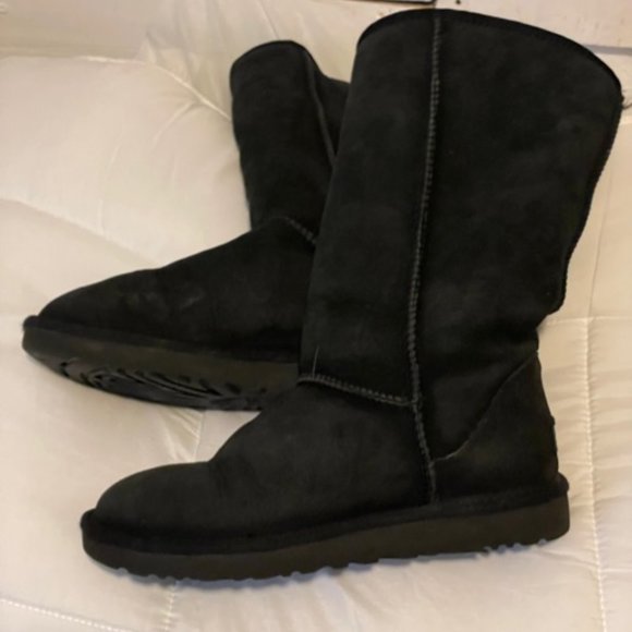 Classic Tall Black UGGS Boots Size 7 - Picture 10 of 10